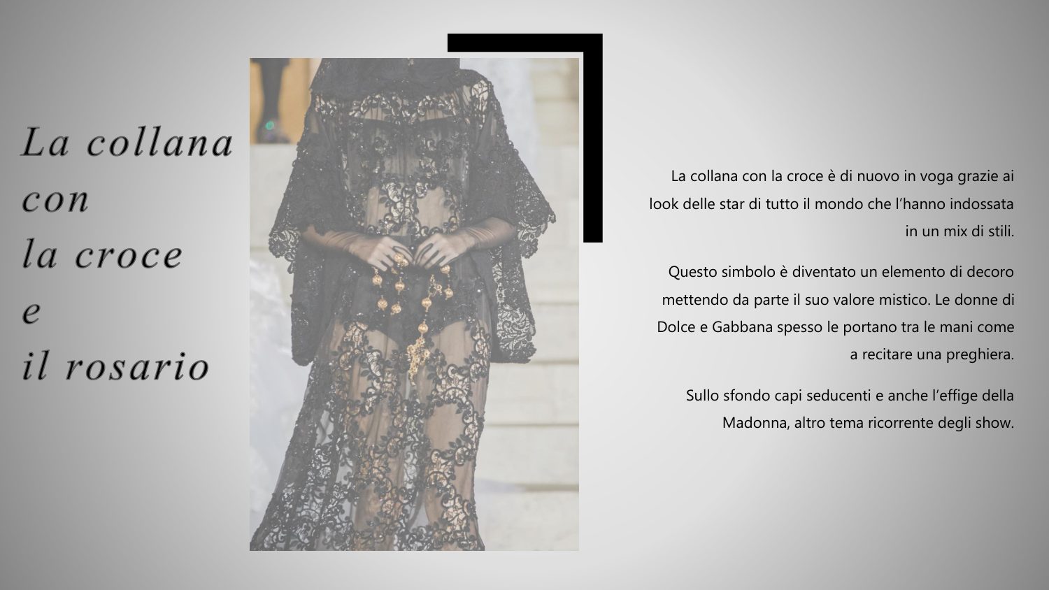 Dolce & Gabbana: proposta stilistica per la maison, pagina 12