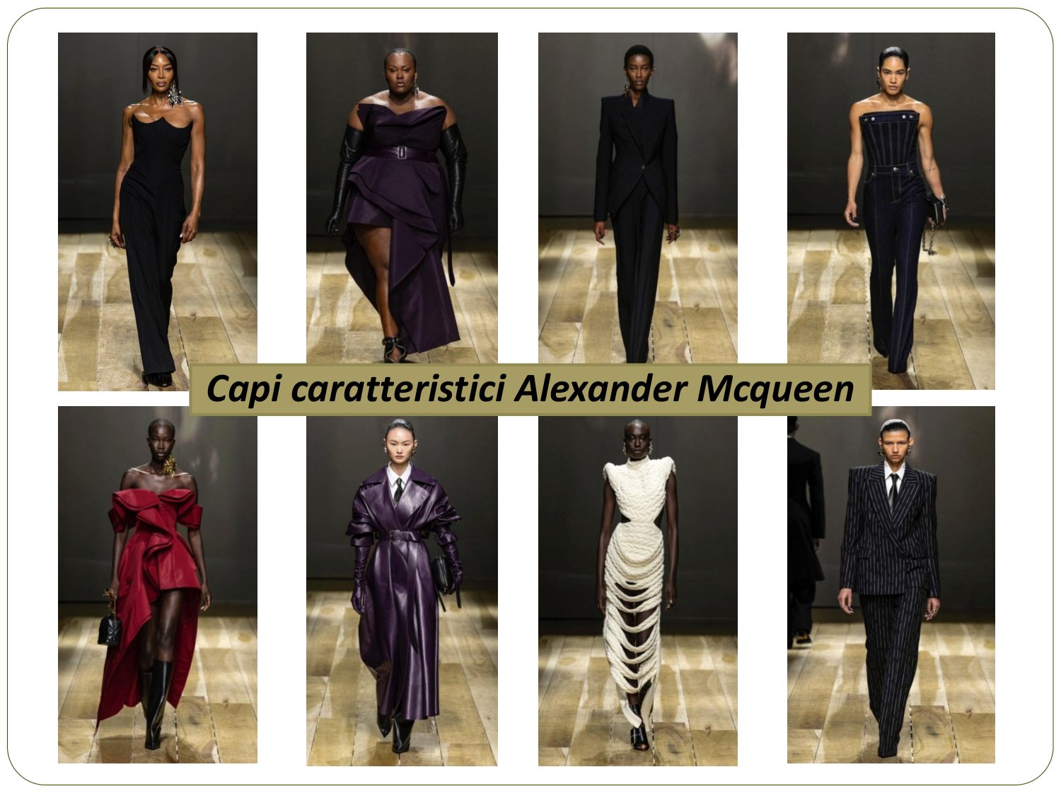 Capi caratteristici di Alexander McQueen