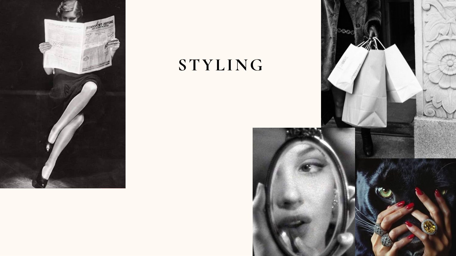 Styling, buying ed editing per Carolyn Bessette — proposta 2, pagina 1