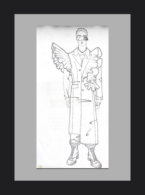 Figurino uomo, progetto di collezione